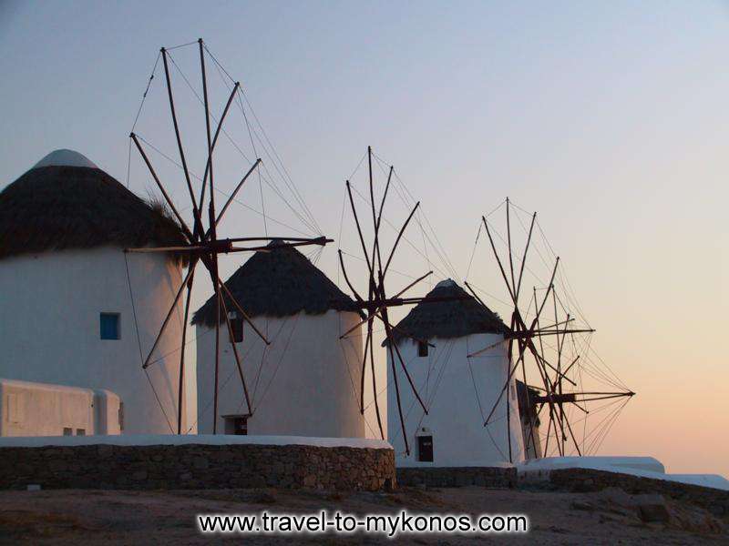 Enjoy the sunset with view to the
windmills.  